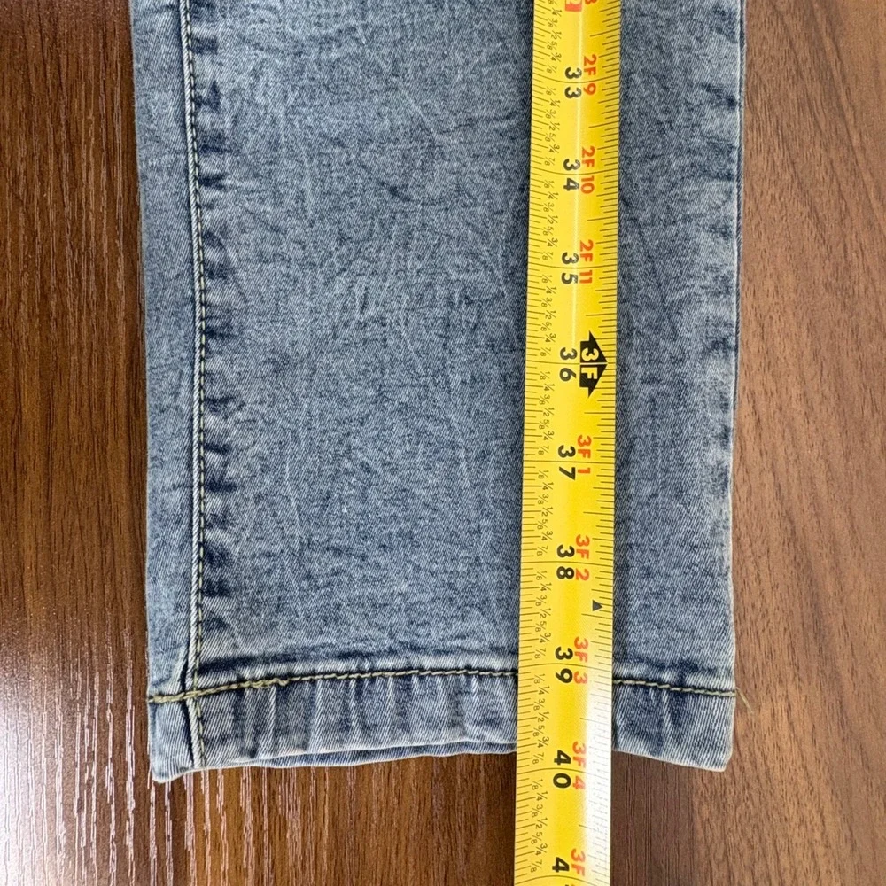 BoohooMAN Mens Light Wash Acid Wash Slim Fit Denim Jeans Size 32x30‎